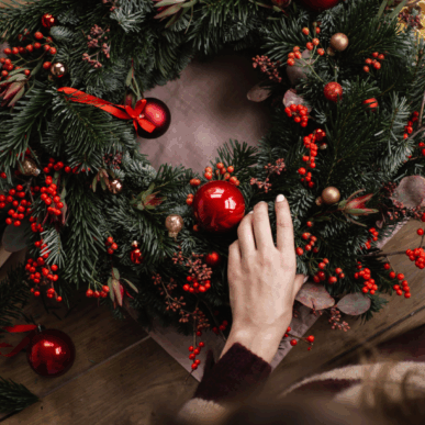 handgewickelter adventskranz