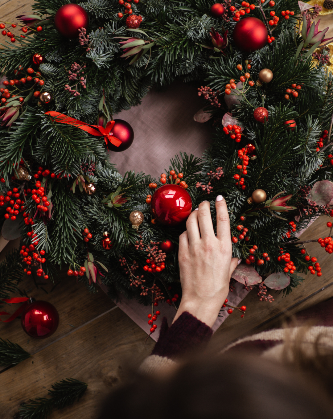 handgewickelter adventskranz